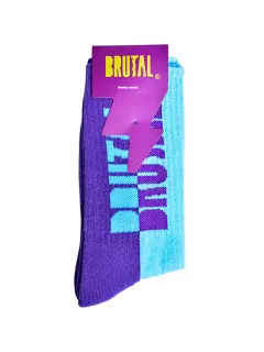 MEDIAS BRUTAL AZUL CON MORADO