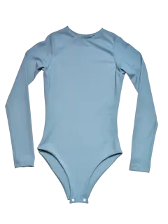 BODY MANGA LARGA GRIS