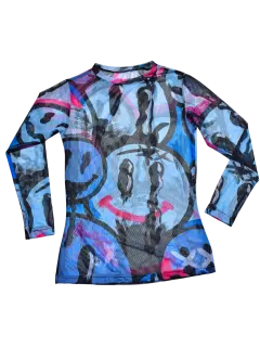 TOP DE MESH MANGA LARGA