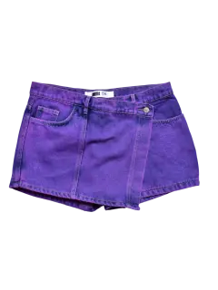 FALDA SHORT MORADA