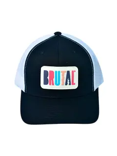 GORRA NEGRA MALLA BLANCA LOGO MULTICOLOR